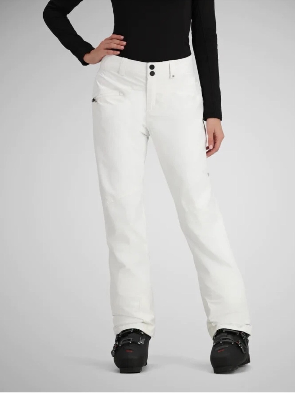 Obermeyer Malta Snow Pants Women's Size 12 Fleece-Lined Adjustable Waistband